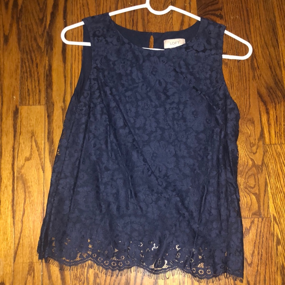 Loft Navy sleeveless top